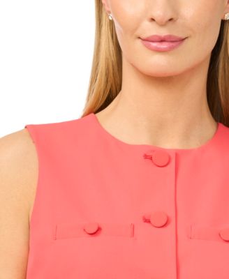 Women's Crewneck Button-Up Vest