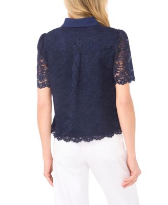 Women's Lace Short-Sleeve Shirt