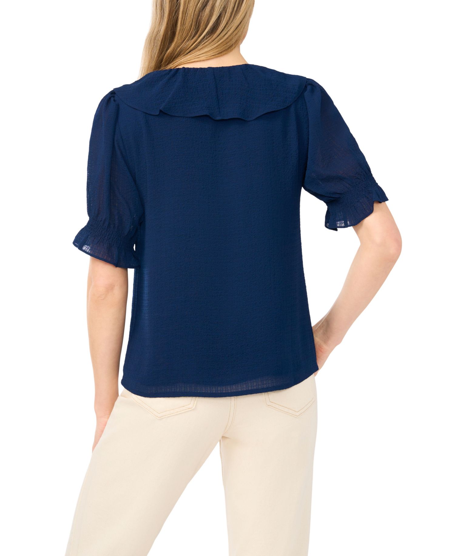 Women's V-Neck Short-Sleeve Blouse