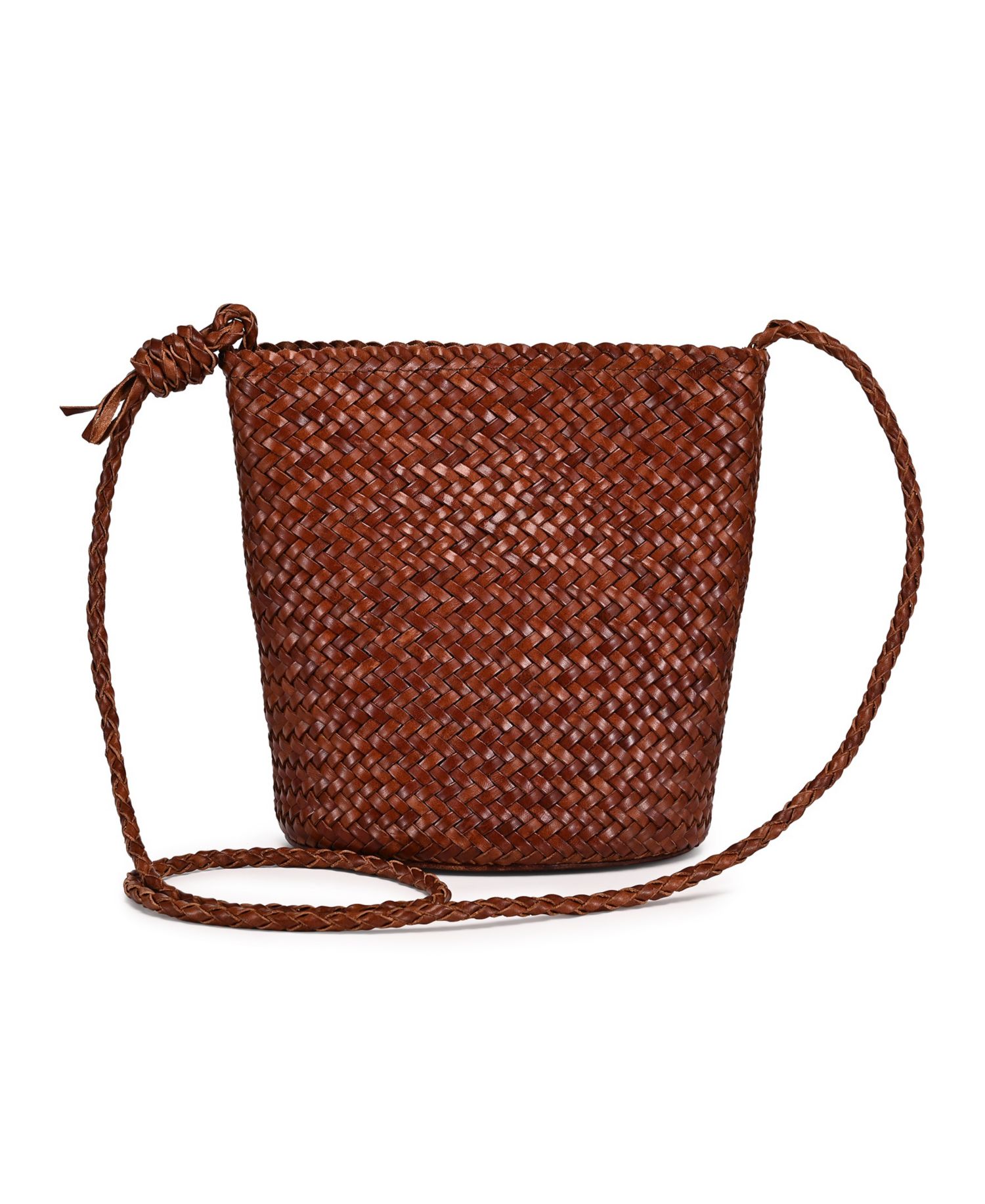 Reed Mini Woven Bucket Crossbody Bag