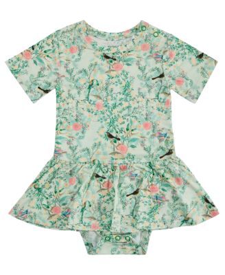 Baby Girls Sage Blossom Bamboo Twirl Dress with Bodysuit
