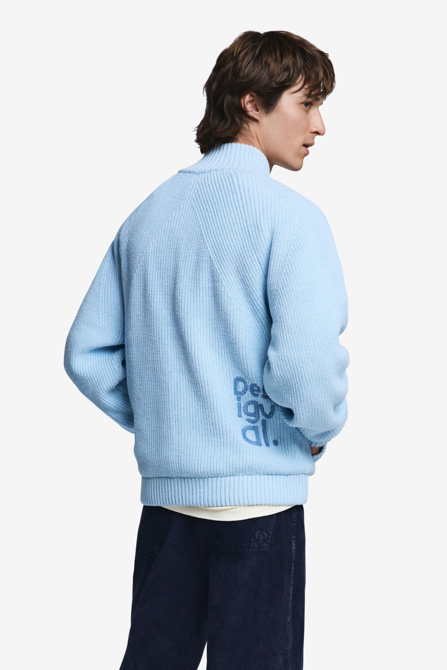 Men's Double zipper knit sweater