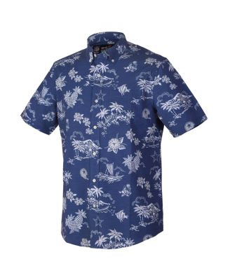 Men's Navy Dallas Cowboys Throwback Kekai Performance Button-Down Shirt