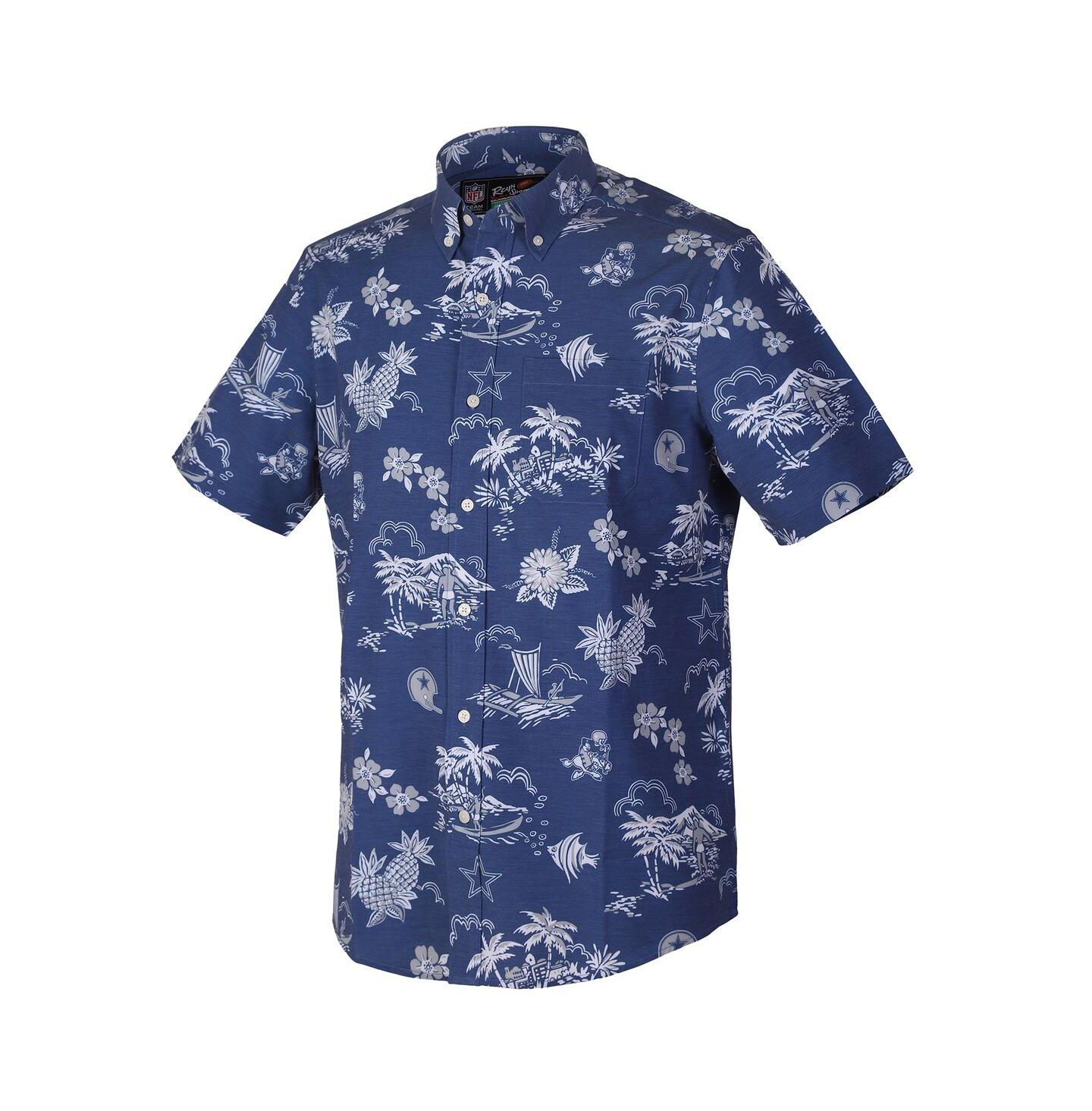 Мужская рубашка Reyn Spooner Navy Dallas Cowboys Throwback Kekai Performance Button-Down — фото 3