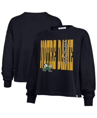 Women's Navy Notre Dame Fighting Irish Stacked Sydney Long Sleeve T-Shirt