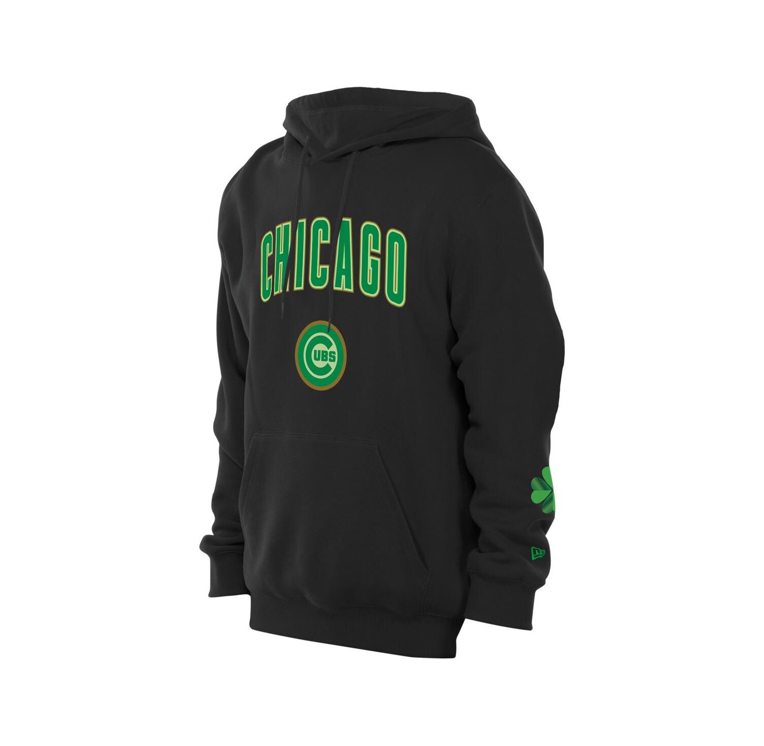 Men's Black Chicago Cubs 2026 St. Patrick's Day Fleece Hoodie