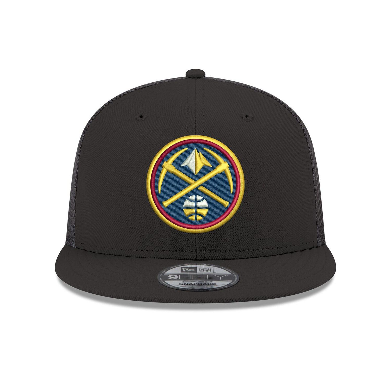 Men's Black Denver Nuggets Core Logo Meshback 9FIFTY Snapback Hat