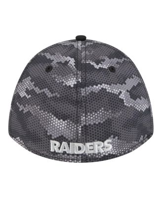 Men's Black Las Vegas Raiders Camo A-Frame 39THIRTY Flex Hat