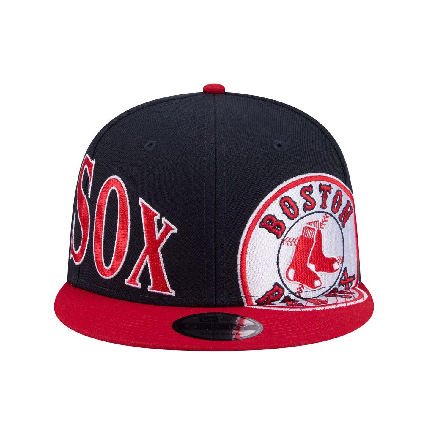 Мужская кепка New Era Navy/Red Boston Red Sox Stretched Two-Tone 9FIFTY Adjustable Hat — фото 4