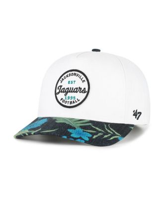 Men's White/Black Jacksonville Jaguars Beach Side Hitch Adjustable Hat