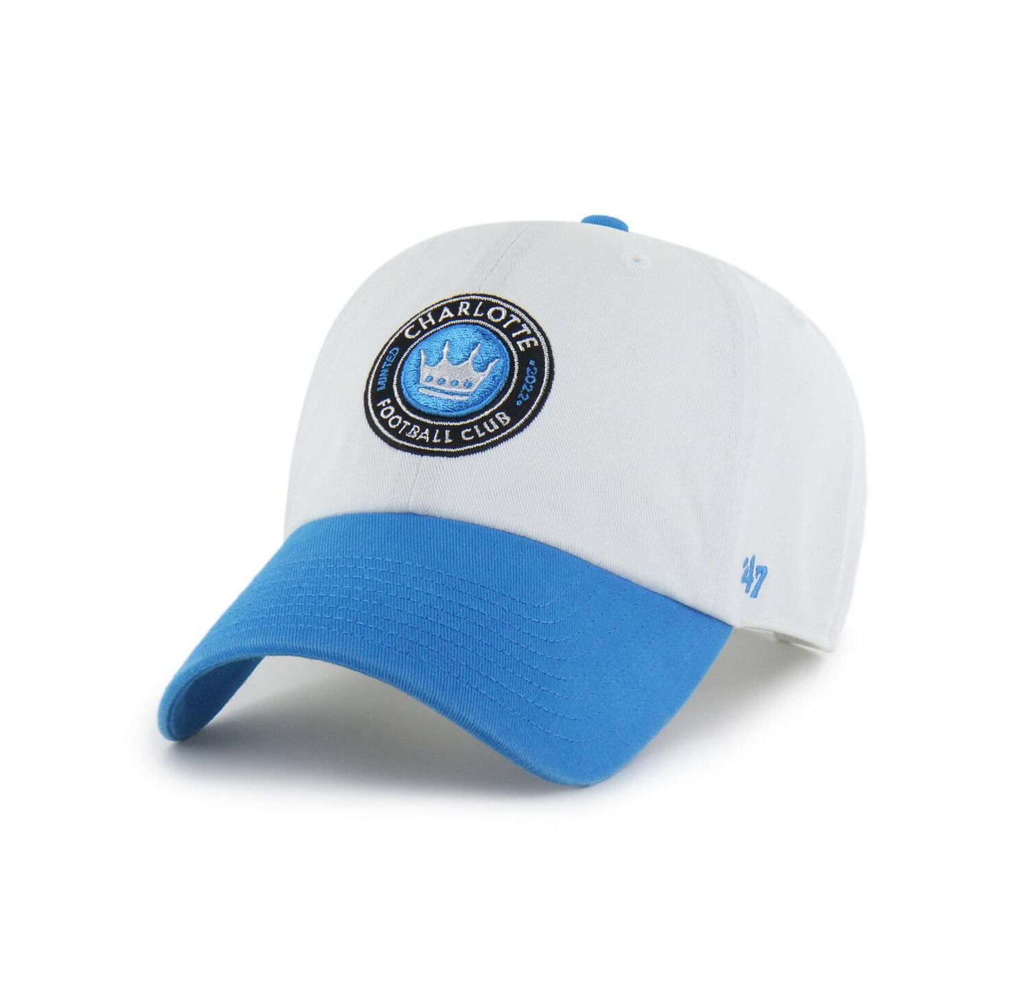 Men's White Charlotte FC Two-Tone Clean Up Adjustable Hat