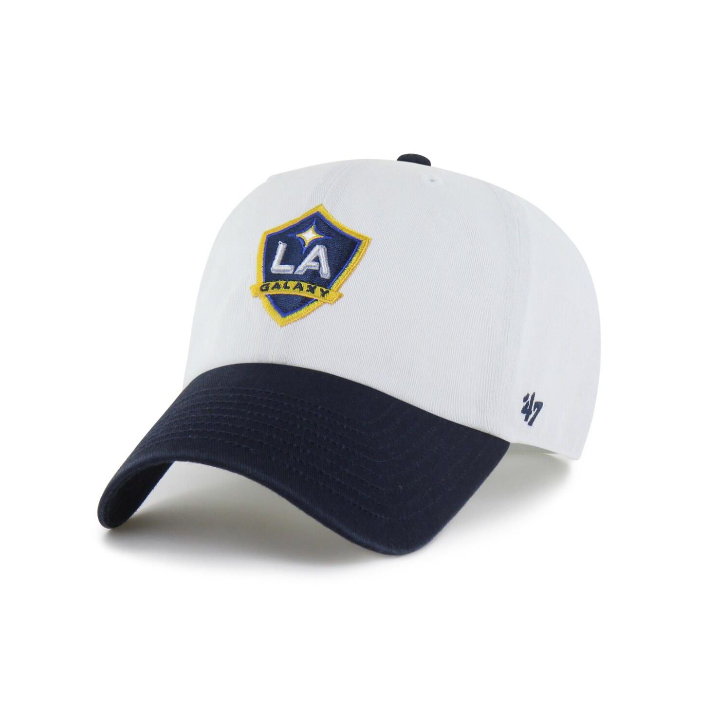 Мужская кепка '47 Brand White LA Galaxy Two-Tone Clean Up Adjustable Hat — фото 1