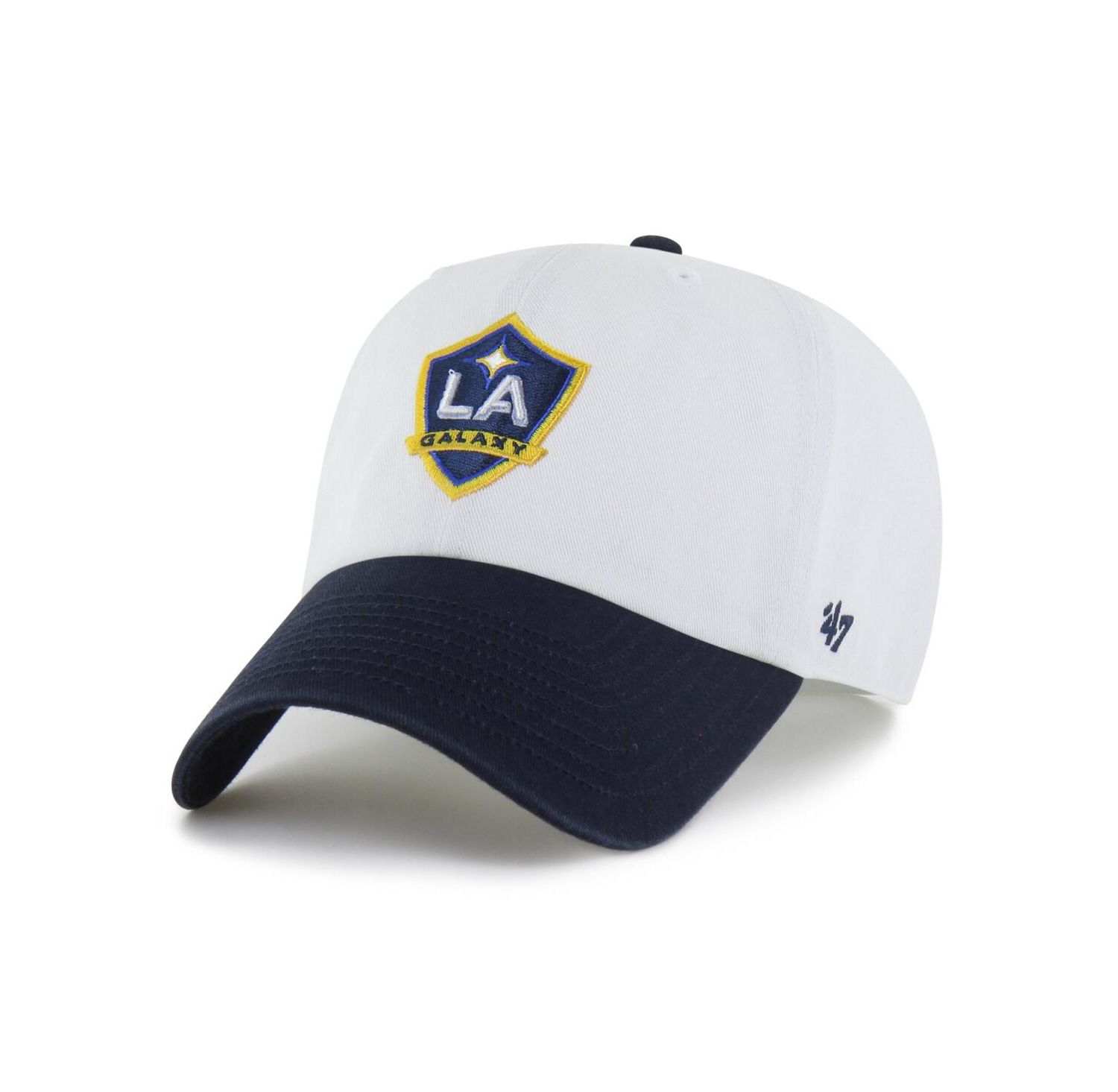 Men's White LA Galaxy Two-Tone Clean Up Adjustable Hat