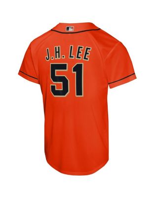Big Boys and Girls Jung Hoo Lee Orange San Francisco Giants Alternate Replica Jersey