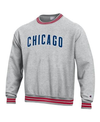 Men's Heather Gray Chicago Cubs Reverse Weave Sweatshirt