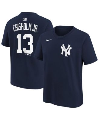 Big Boys and Girls Jazz Chisholm Jr. Navy New York Yankees Name & Number T-Shirt