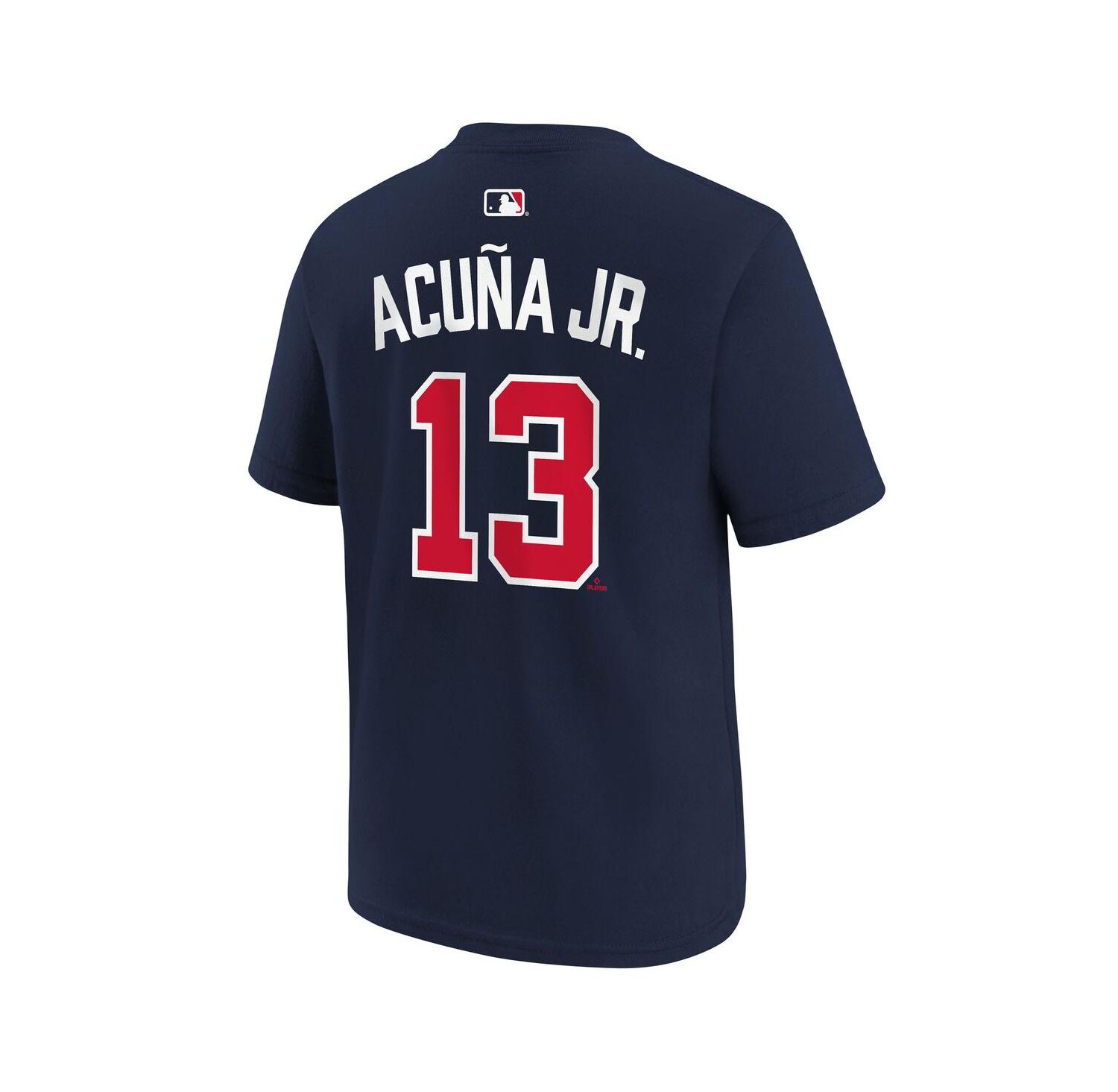 Big Boys and Girls Ronald Acu&ntilde;a Jr. Navy Atlanta Braves Name & Number T-Shirt