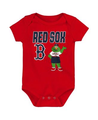 Baby Boys and Girls 3-Piece Boston Red Sox Home Plate Creeper Set