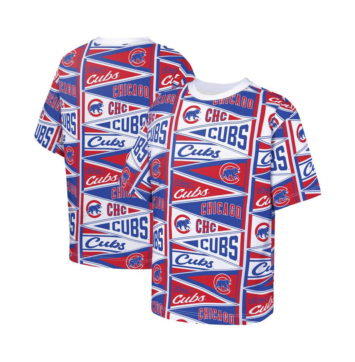 Детская футболка Outerstuff Red Chicago Cubs All-Over Pennant — фото 1