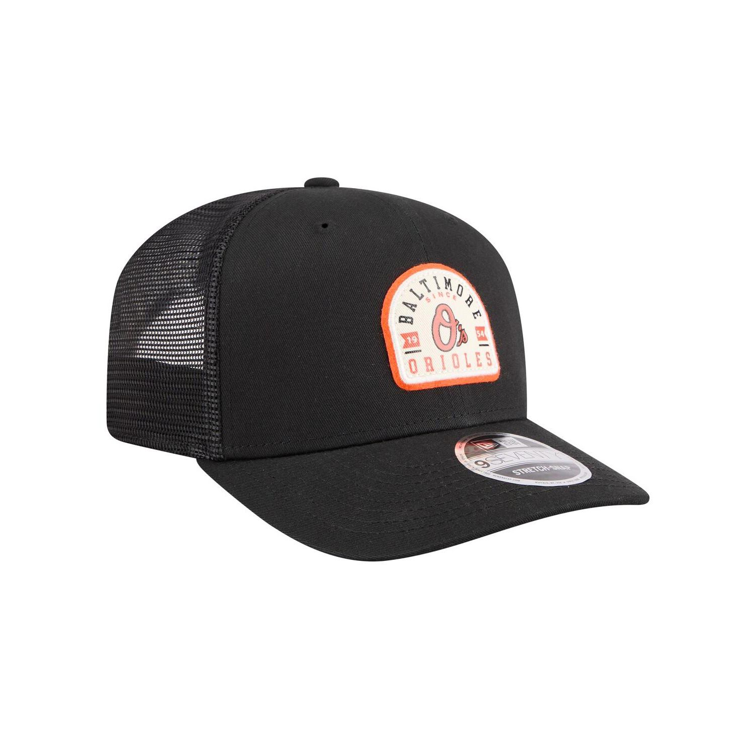 Men's Black Baltimore Orioles Alternate Logo Contest 9SEVENTY Adjustable Trucker Hat