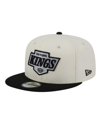 Men's White/Black Los Angeles Kings Injection Localized Two-Tone 9FIFTY Snapback Hat