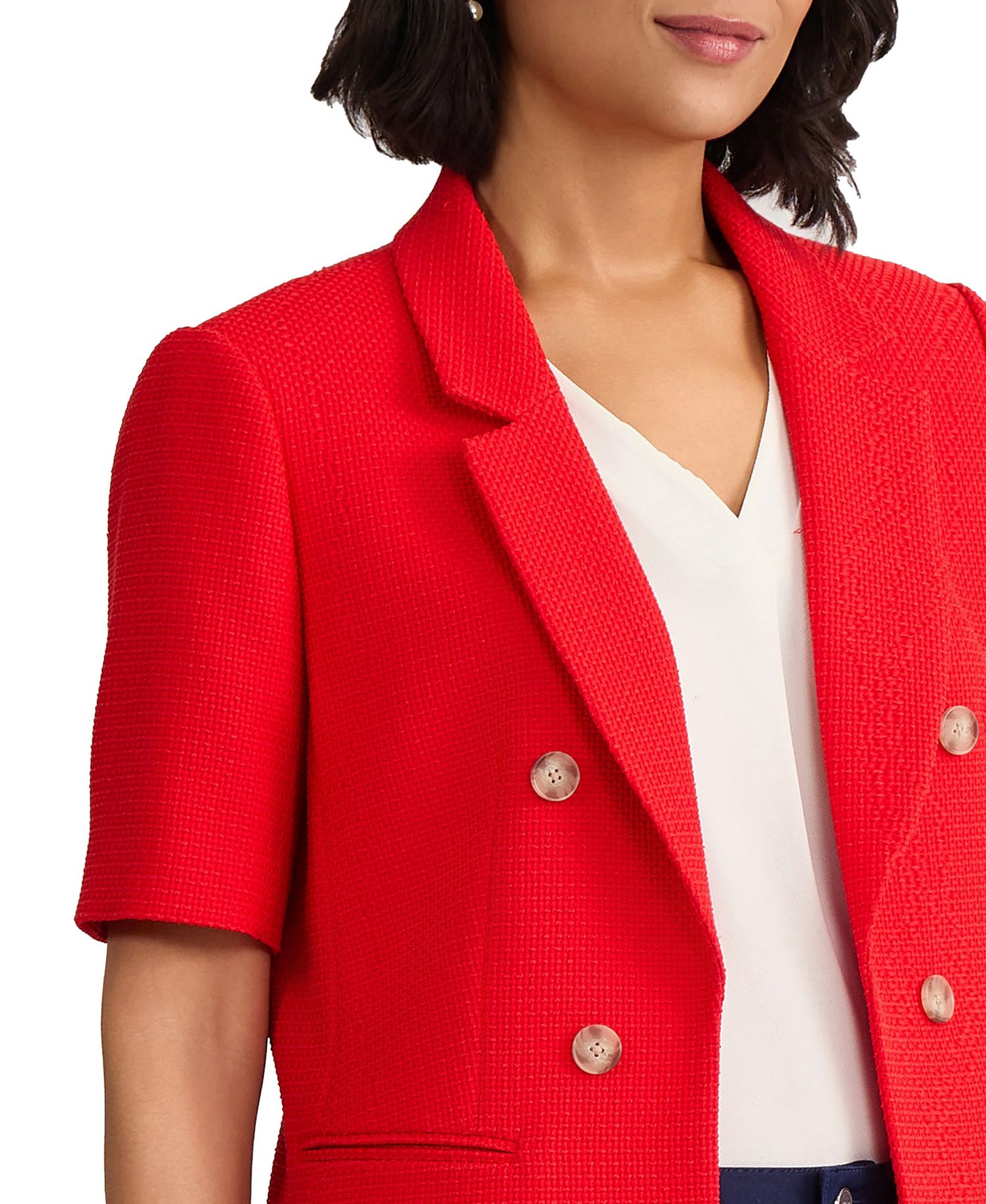 Petite Faux Double-Breasted Jacket