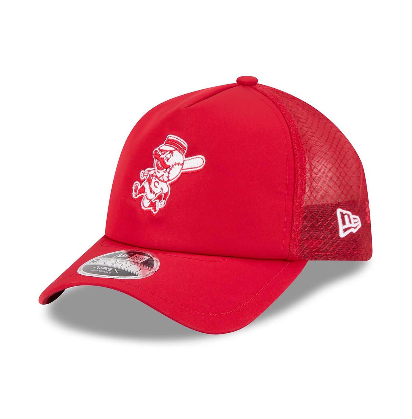 Мужская кепка New Era Red Cincinnati Reds 2026 Batting Practice Alternate Apex 9FORTY Adjustable Hat — фото 1