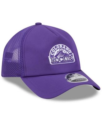 Men's Purple Colorado Rockies 2026 Batting Practice Alternate Apex 9FORTY Adjustable Hat