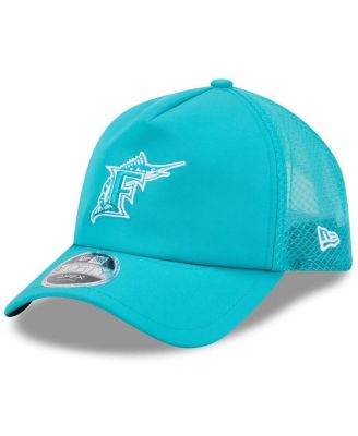 Men's Teal Florida Marlins 2026 Batting Practice Alternate Apex 9FORTY Adjustable Hat