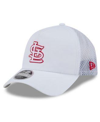 Men's White St. Louis Cardinals 2026 Batting Practice Apex 9FORTY Adjustable Trucker Hat