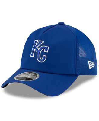 Men's Royal Kansas City Royals 2026 Batting Practice Apex 9FORTY Adjustable Trucker Hat