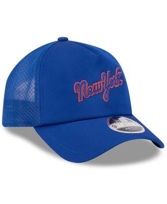 Men's Royal New York Mets 2026 Batting Practice Apex 9FORTY Adjustable Trucker Hat
