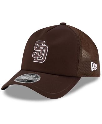 Men's Brown San Diego Padres 2026 Batting Practice Apex 9FORTY Adjustable Trucker Hat