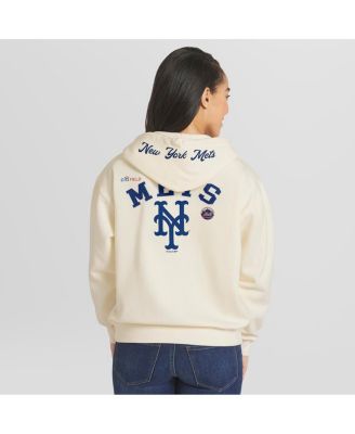 Women's Cream New York Mets Full-Zip Hoodie