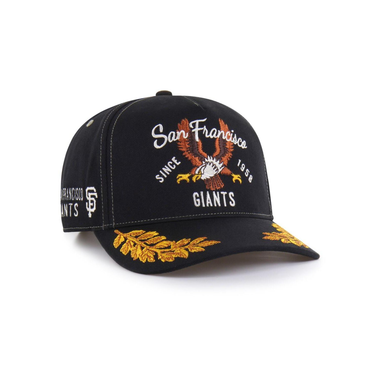 Men's Black San Francisco Giants Keepsake Collection Adjustable Hitch Hat