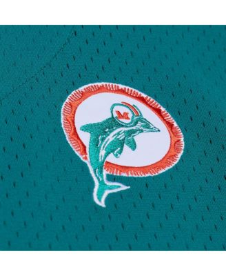 Men's Aqua Miami Dolphins Head Coach Mesh Full-Button Fashion Jersey