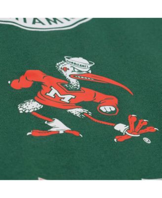 Men's Green Miami Hurricanes Double Clutch Premium T-Shirt