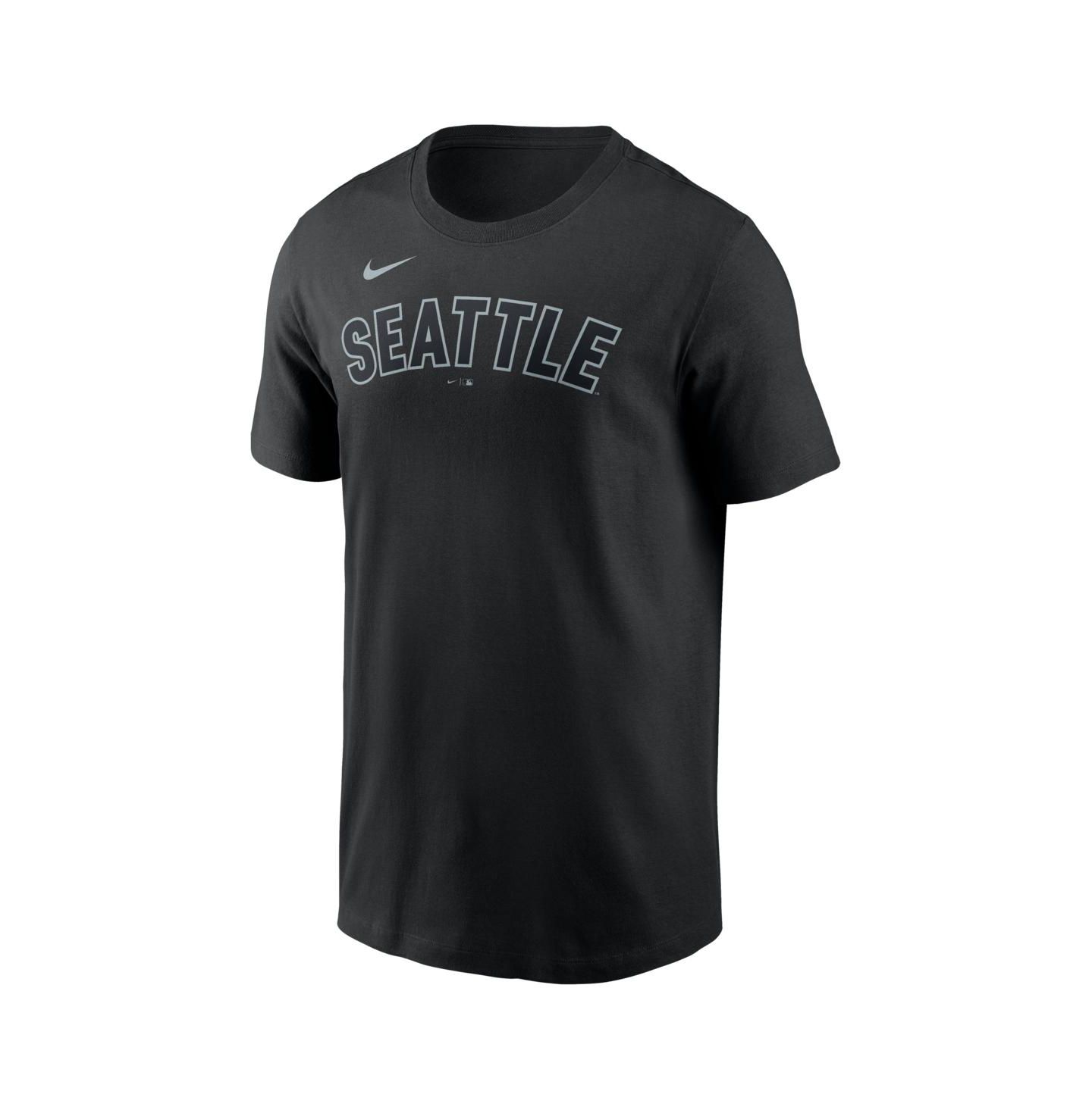 Мужская футболка Nike Black Seattle Mariners Alternate Wordmark — фото 3