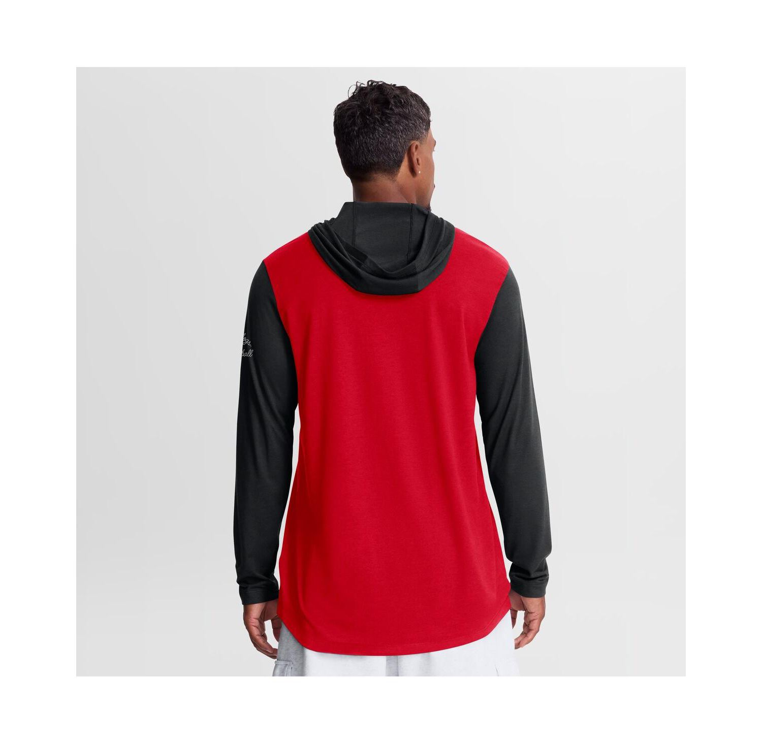 Men's Red/Black Georgia Bulldogs Campus Legacy Tri-Blend Long Sleeve Hooded T-Shirt