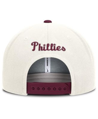 Men's Cream/Burgundy Philadelphia Phillies Cooperstown Pro Dri-FIT Snapback Hat