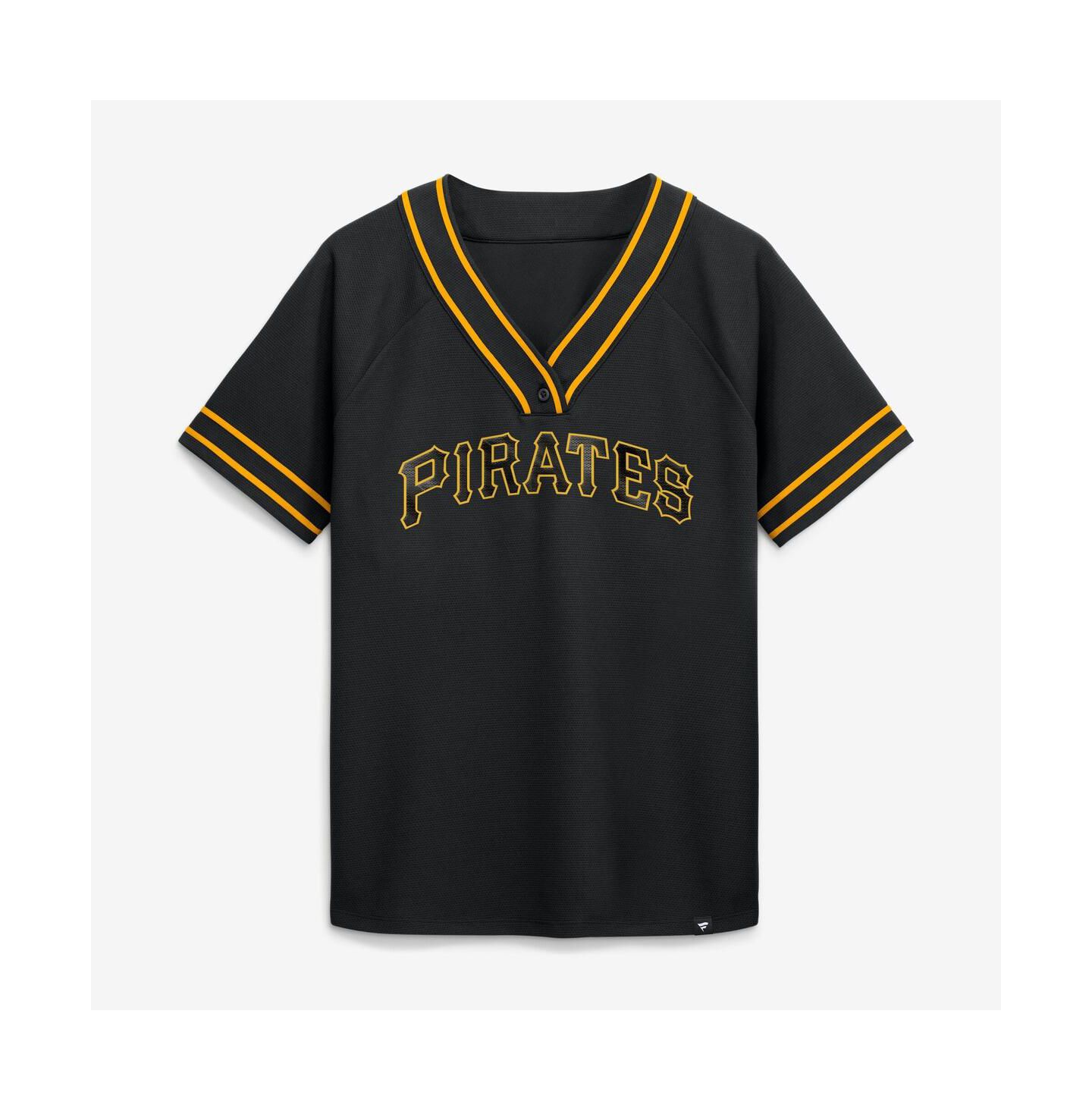 Женская футболка Fanatics Black Pittsburgh Pirates Diva Race Ahead Raglan V-Neck — фото 2