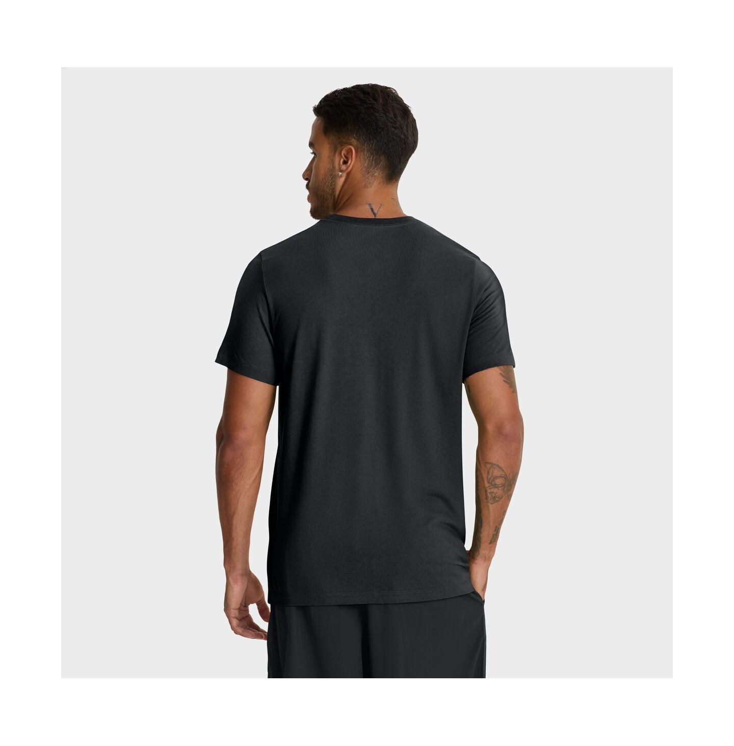 Мужская футболка Nike Black Cincinnati Reds Tri-Blend Logo — фото 4