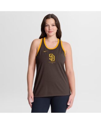 Women's Brown San Diego Padres Tri-Blend Dri-FIT Racerback Tank Top