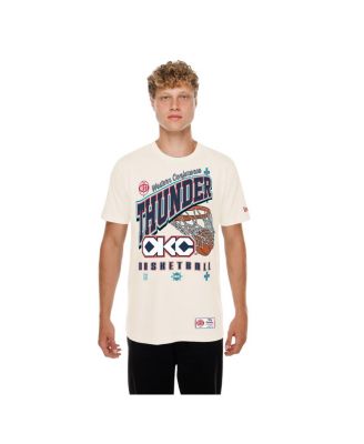 Men's Cream Oklahoma City Thunder Oversized City Edition Remix Vintage T-Shirt