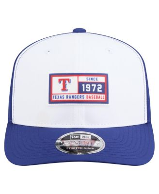 Men's White/Royal Texas Rangers Established Patch 9SEVENTY Adjustable Hat