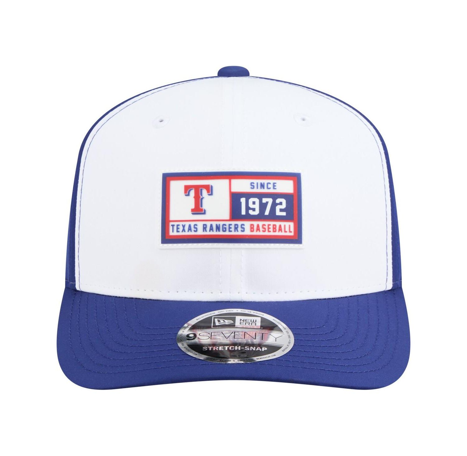 Men's White/Royal Texas Rangers Established Patch 9SEVENTY Adjustable Hat
