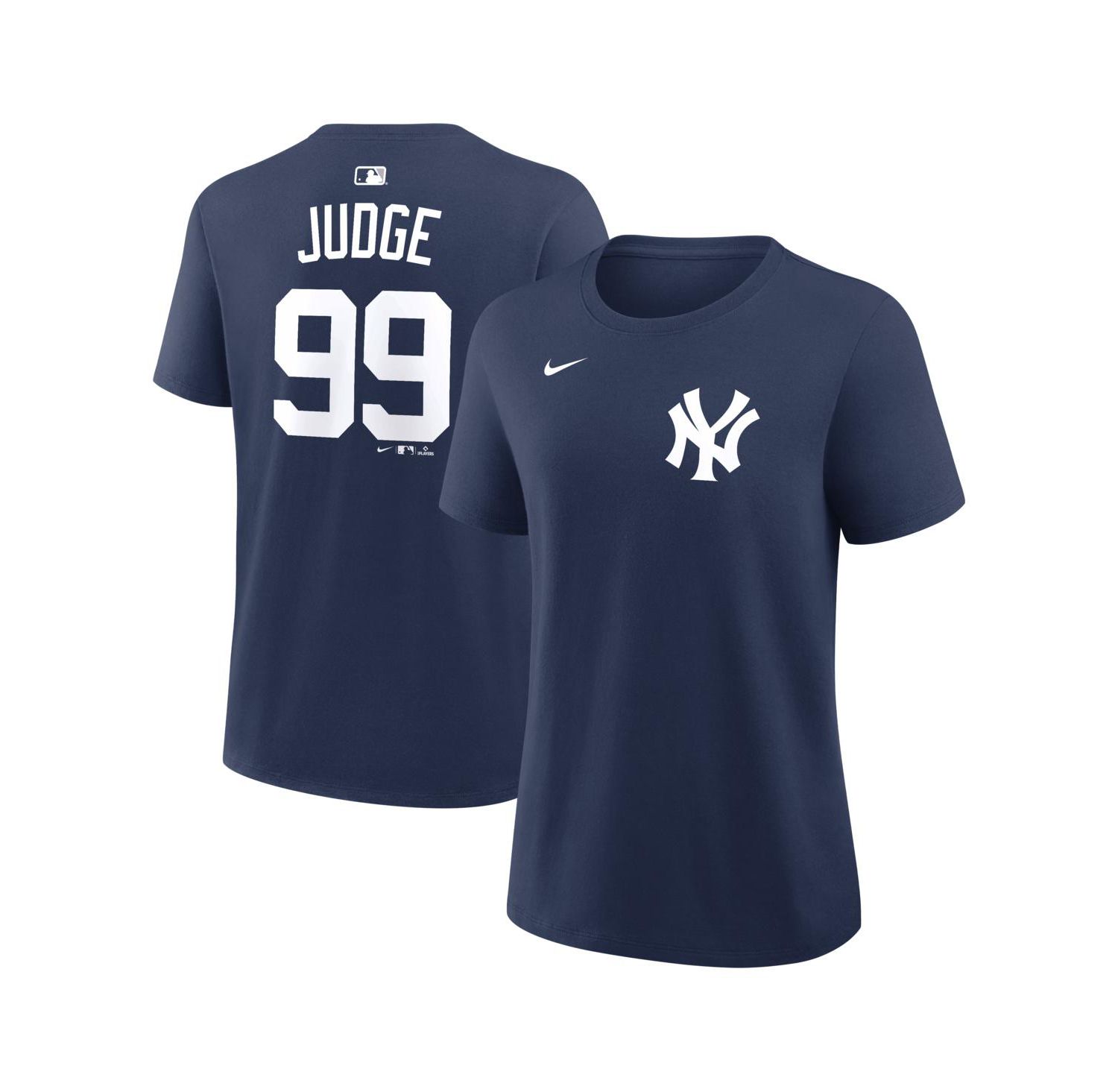 Women's Aaron Judge Navy New York Yankees Name & Number T-Shirt