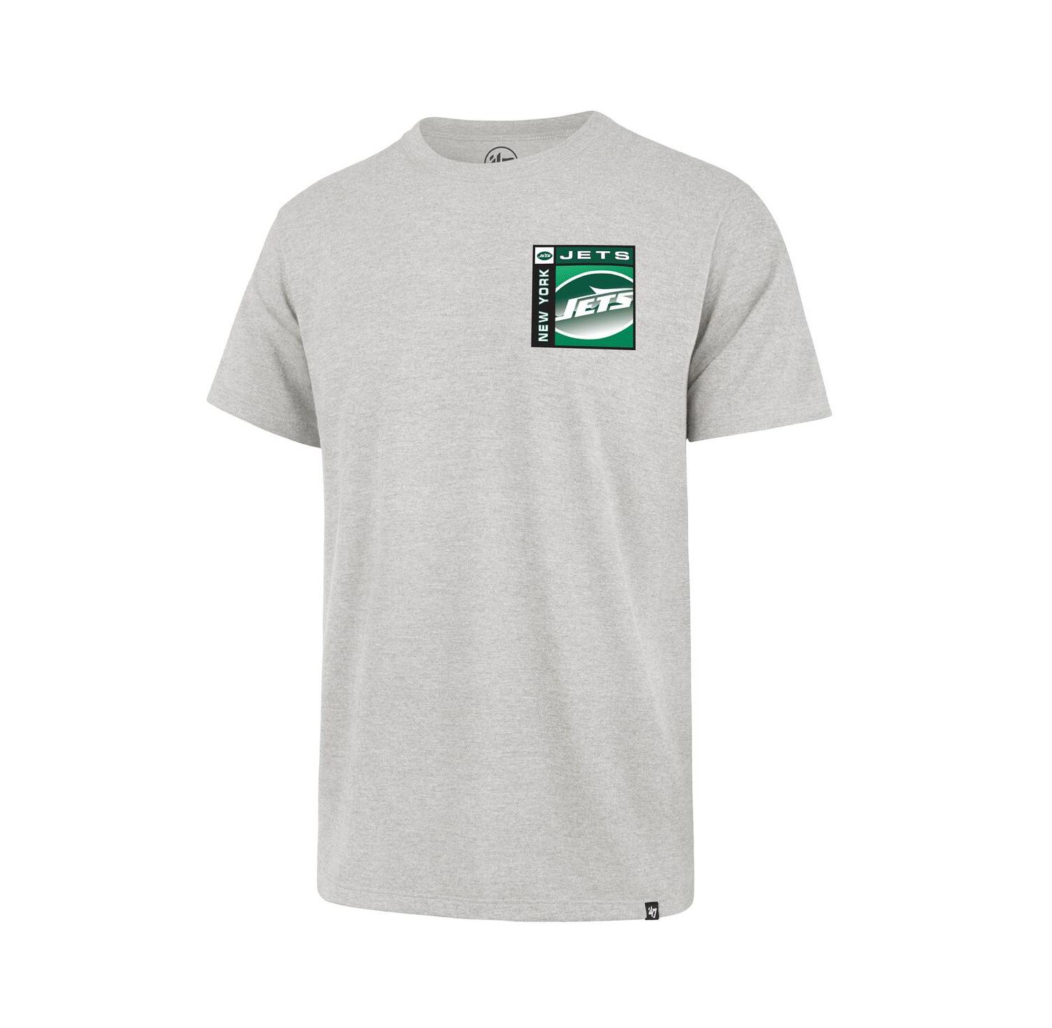Men's Gray New York Jets Chrome Plate Franklin T-Shirt