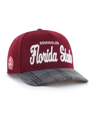 Men's and Women's Garnet Florida State Seminoles Windowpane Plaid Collection Hitch Adjustable Hat