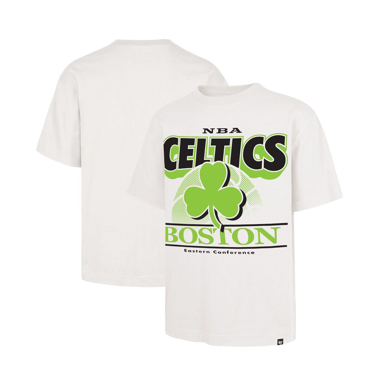 Мужская футболка '47 Brand White Boston Celtics City Edition Shifty Foundation — фото 1